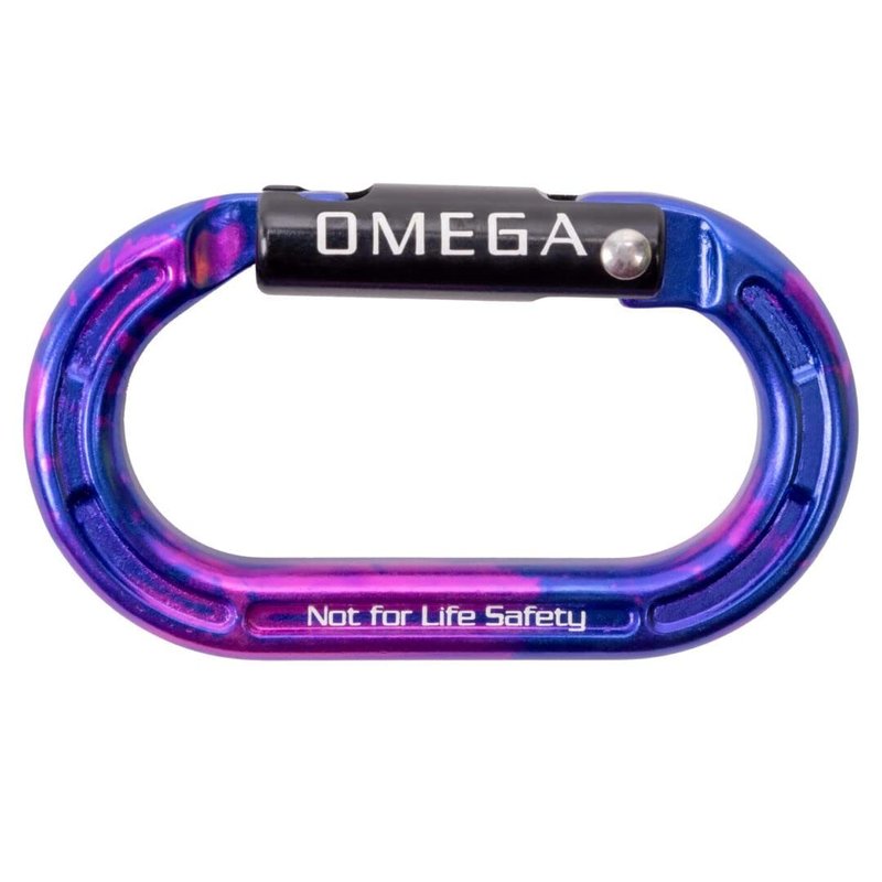 Omega Pacific Micro Raider Aluminum Carabiner - Compact Accessory Connector with Keylock Straightgate, 12g Lightweight Design, 0.5-Inch Gate Opening, Non-PPE Climbing Gear (Red)