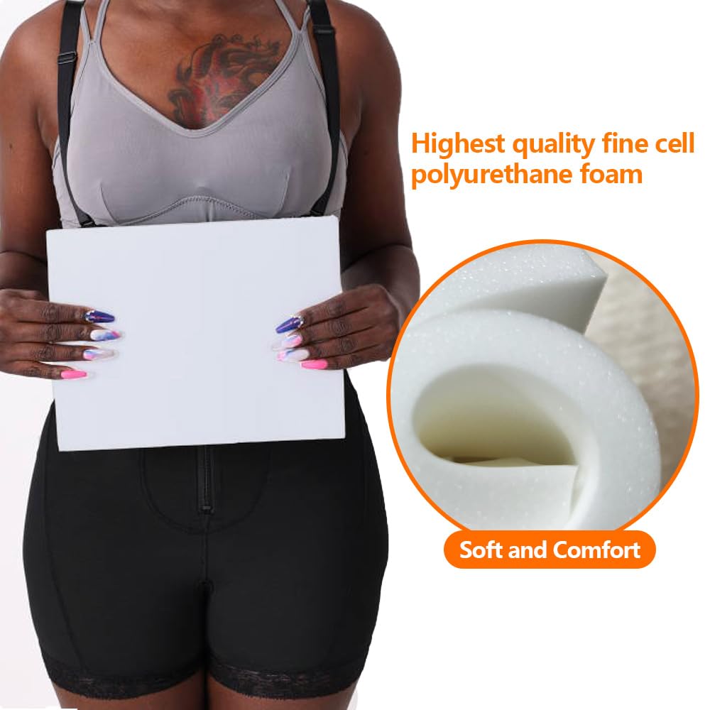 XSbeco 3 Pack Lipo Foam Pads Post Surgery Tummy Tuck,BBL Boards Belly Wrap,Compatable with Compression Garment Sheet,Liposuction Surgery Sheet for Recovery