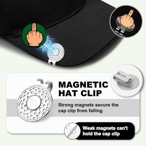 Middle Finger Golf Ball Marker with Magnetic Clip - Green
