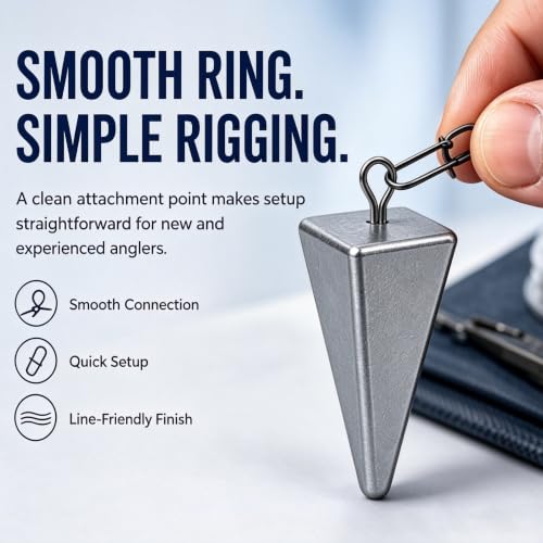 Pyramid Fishing Sinkers - 1 Ounce, 10pcs - Saltwater Weights
