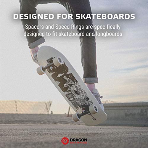 Skateboard Spacers & Speed Rings Set - Precision Aluminum - Silver