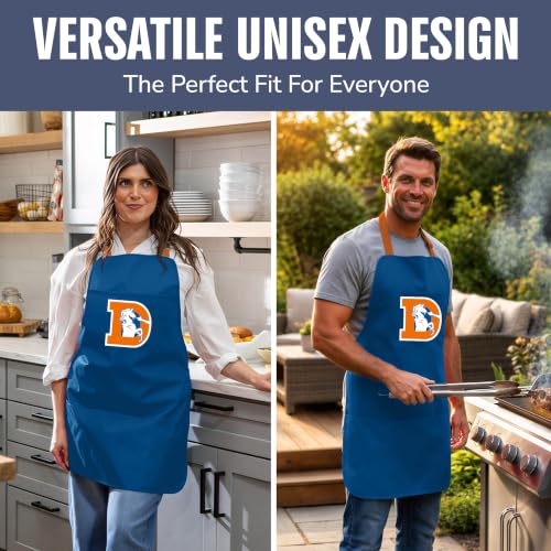 NFL Denver Broncos Vintage Cooking Apron with Pockets