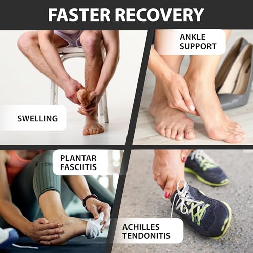 Adjustable Compression Ankle Brace for Men & Women - One Size White