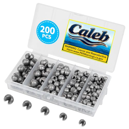 Split Shot Fishing Sinkers Set, Removable Lead Weights - 200PCS/5 Size