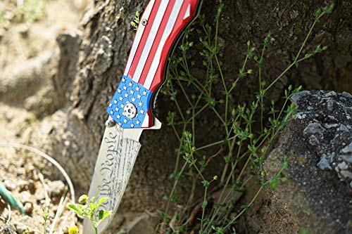 MTECH USA MX-A849CL Spring Assist Folding Knife - Flag Edition