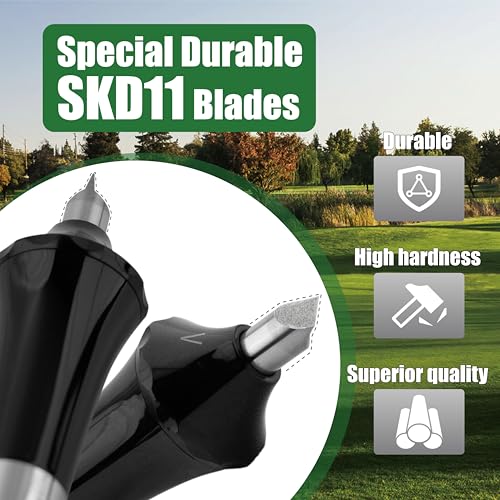 SANDIAN Golf Club Groove Sharpener, Dual Blade Carbide SKD11 with Case