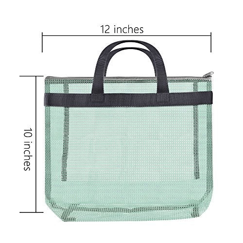 Small Mesh Beach Tote Bag Set - 2 Pcs Waterproof Organizer