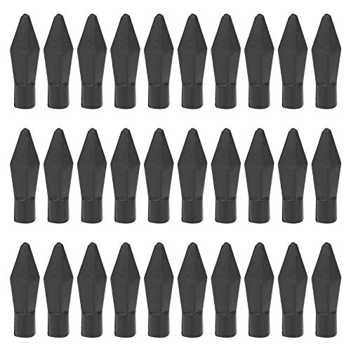 25 Black Rubber Practice Arrowhead Tips for Target Shooting