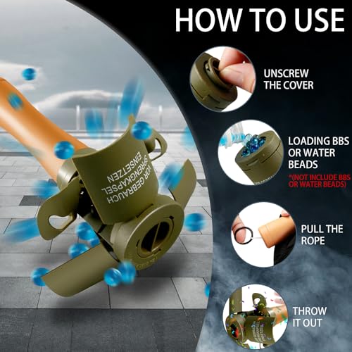 M24 Airsoft Grenades - 2PCS Tactical Toy Hand Grenades - Green