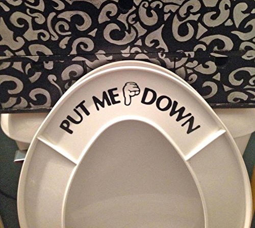 Put Me Down Wall Sticker - Vinyl Bathroom Door Sign Decor