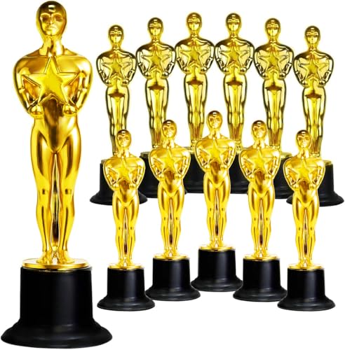 Gold Award Trophy - 12-Pack 6" Durable Plastic Statues