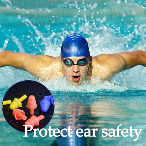 14 Sets Silicone Swimming Ear Plugs - Reusable Waterproof Ear Protection