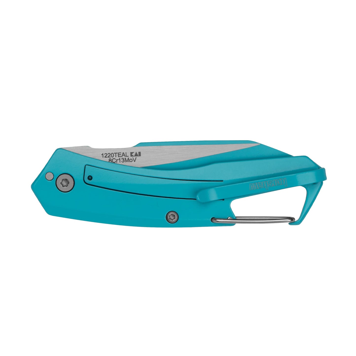 Kershaw Reverb Pocket Knife, Teal Design, 2.5 Inch Stainless Steel Drop Point Blade, EDC with Manual Opening, Deep-Carry Pocketclip, Everyday Carry Pocket Knife for Men and Women