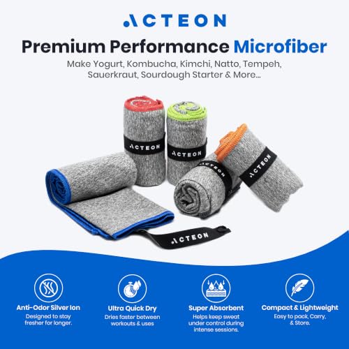 Microfiber Gym Towels - Quick Dry Odor-Free 5 Pack - 16x30.5 Inch