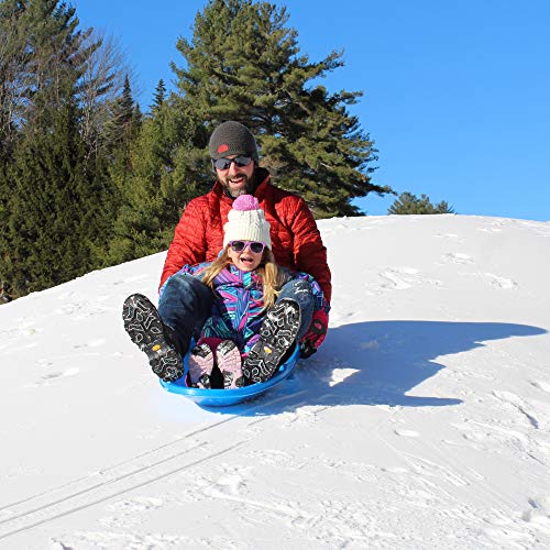 48-Inch Snow Sleds for Kids & Adults - 3-Pack Toboggan Set