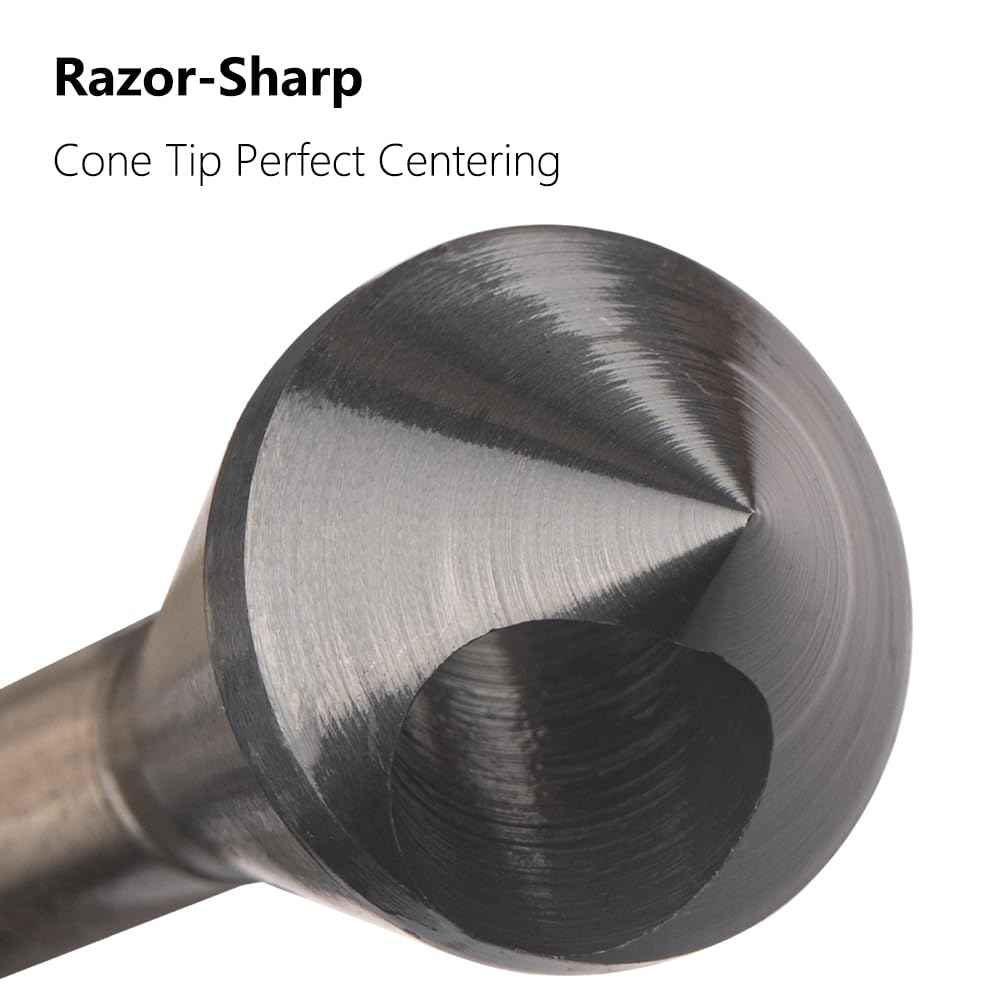 VALYRIANTOOL Cobalt Single End Countersink Drill Bits Set, TiAlN Coated 90 Degree Heavy Duty M35 Countersink Chamfer Tool for Metal, Stainless Steel, Copper, Wood, Fiberboard, 10-15MM