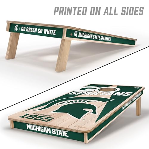 Professional 2' x 4' Cornhole Game with Michigan State Logo Bags