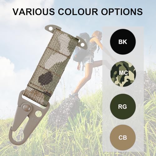 Tactical Gear Clip with HK Hook - Multicam 1pc MOLLE Attachment