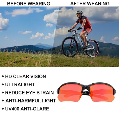 Polarized Sports Sunglasses - 3 Pack for Men & Women