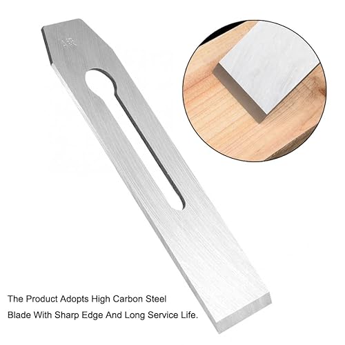 2 Pack Bench Hand Plane 2-Inch Blade Replacement Woodwork Planer Cutter 51MM Wide Iron Blades Steel Carpentry Edge Trimming Saw for No.4 No.5 Woodworking Tool