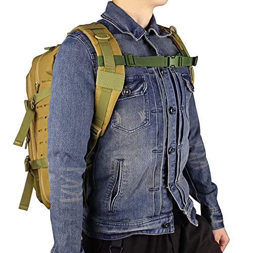Adjustable Backpack Sternum Strap Chest Belt with Buckle - 4 Pack - Green