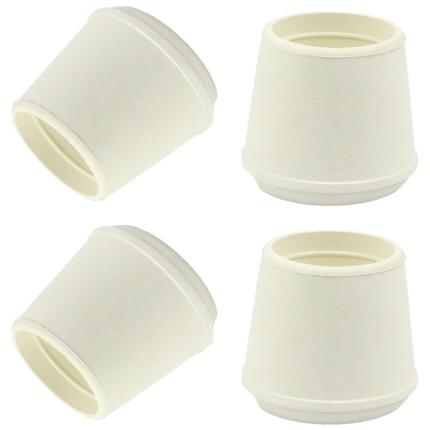 suiwotin 4pcs 1-1/2 Inch Round Chair Leg Tips Caps, Non-Slip Rubber Chair Leg Floor Protectors, White Furniture Leg Caps Fit for 1.45"-1.5" (37-38mm) Diameter Round Feet