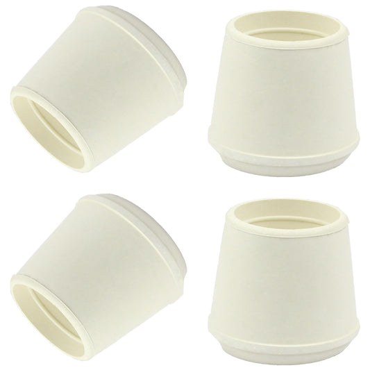 suiwotin 4pcs 1-1/2 Inch Round Chair Leg Tips Caps, Non-Slip Rubber Chair Leg Floor Protectors, White Furniture Leg Caps Fit for 1.45"-1.5" (37-38mm) Diameter Round Feet