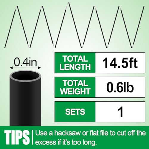 14.5FT Aluminum Tent Poles Replacement for 1-2 Person Camping Tents - Acostop