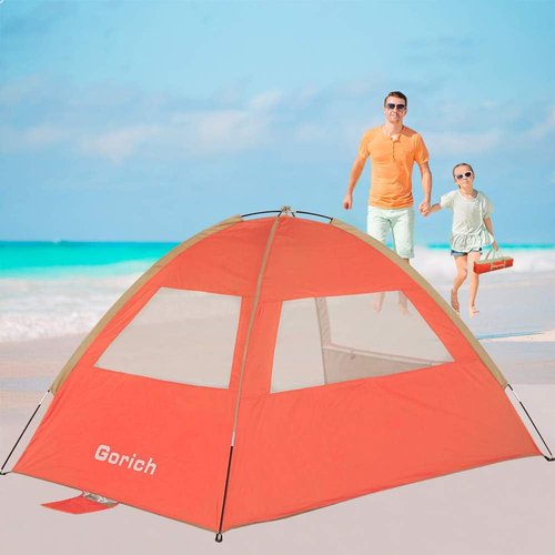 Gorich Beach Tent - UPF 50+ UV Protection Sun Shelter for 3-10 People | Lightweight & Easy Setup
