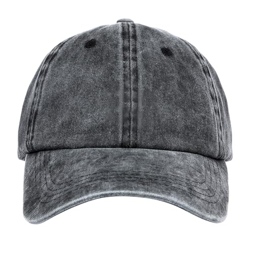 Unisex Soft Cotton Dad Hat Baseball Cap - Black