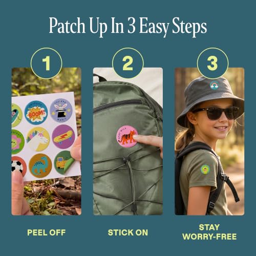 Natural Mosquito Repellent Stickers for Kids - 90 Pack, DEET-Free, Essential Oil Infused