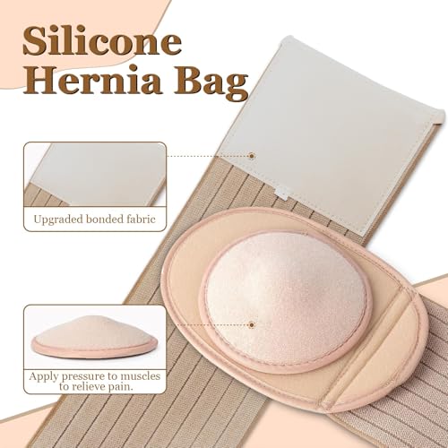 Hernia Belt for Men and Women with Compression Pad – Abdominal Binder, 37-42 in (Size L)
