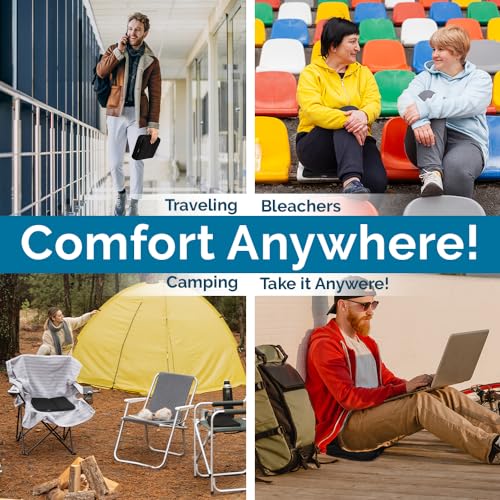 Travel Seat Cushion - Compact, Foldable Ergo-Gel Design