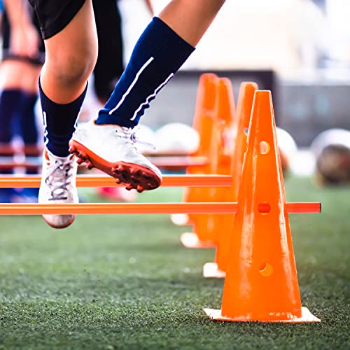 Adjustable Speed Agility Training Hurdles Set - 12 Cones & 6 Poles