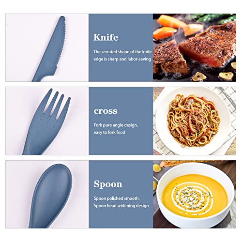 4-Piece Reusable Travel Utensil Set with Portable Case - Small