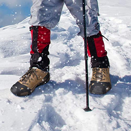 Ice Cleats Crampons for Shoes & Boots - Large (8-11 Men / 10-13 Women) - 10 Studs