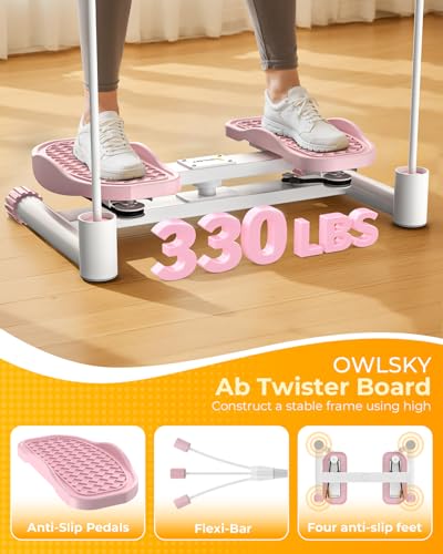 Waist Twister Exercise Machine - Ab Twist Board, Pink