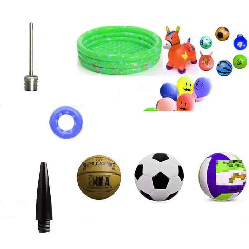 Exercise Ball Plug Replacement Kit - 8 Piece Set with Needle and Hose