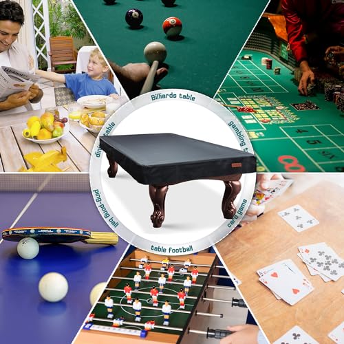 Heavy Duty Pool Table Cover - Waterproof Leatherette, 8.5 FT