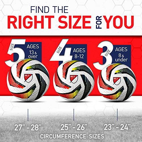 MLS Tornado Soccer Ball - Size 3 - Soft TPU Cover with Air Pump Included