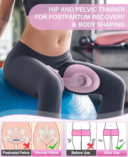 Pelvic Floor Muscle Trainer - 35lb Inner Thigh Hip Trainer - Pink