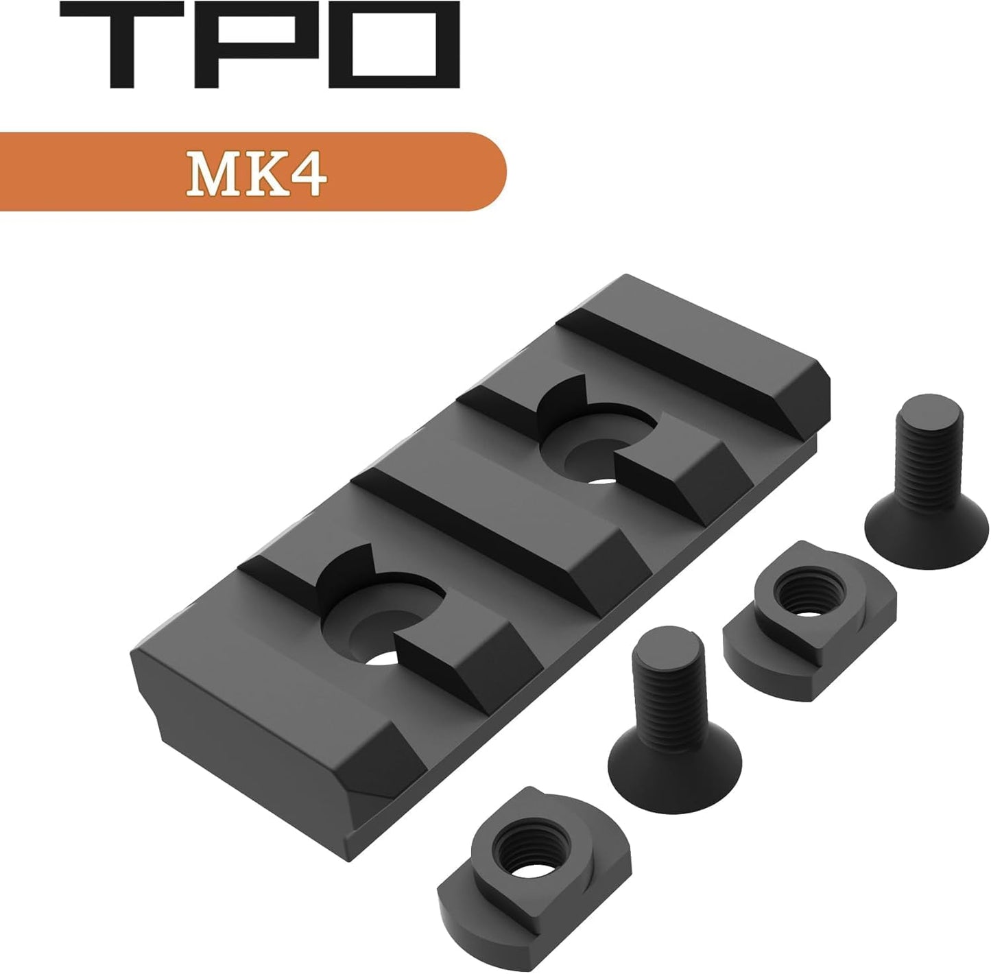 TPO Aluminum Mlok Picatinny Rail Mount - Complete with T-Nuts, Screws & Hex Wrench Included
