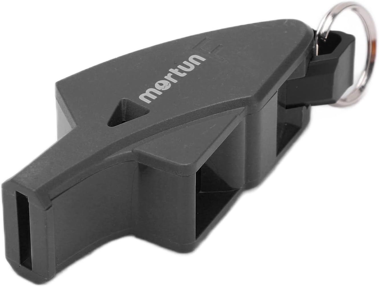 Referee Dolphin Whistle, Sports Whistle Portable and Pratical Outdoor Whistle with 2 Finger Clips for Outdoors Sports(Black)