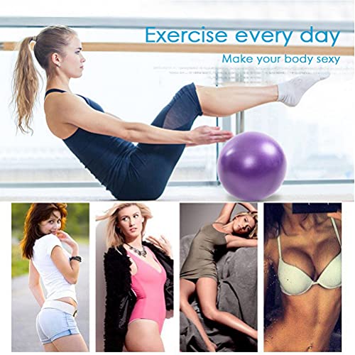 9-Inch Small Pilates Ball for Core Training & Yoga - Purple