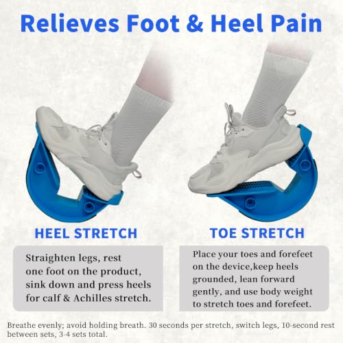 Calf Stretcher Foot Rocker for Plantar Fasciitis with Massage Ball – One Size