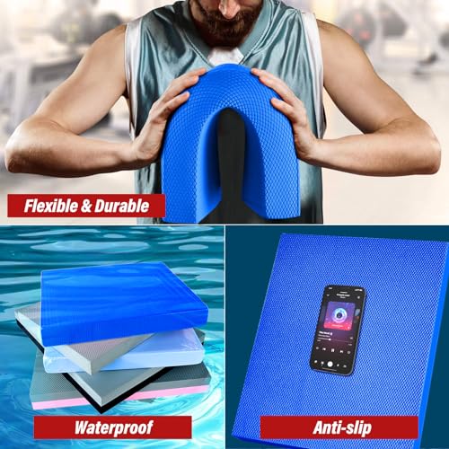 Pylzodsi Balance Pad 15.7 x 13 x 2 in — Non-Slip TPE Memory Foam Stability Mat, Blue