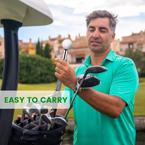 Black Seticek Retractable Golf Swing Trainer with Arm Band for Right-Handed Golfers