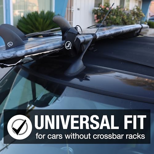 Surfboard Car Racks - Padded Soft System for Any Vehicle, Holds 3 Boards