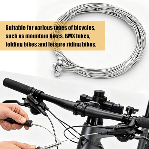 107PCS Stainless Steel Bicycle Cable Kit - Silver