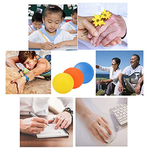 Hand Exercise Balls - Stress Relief & Strength Training - 3 Resistance Levels